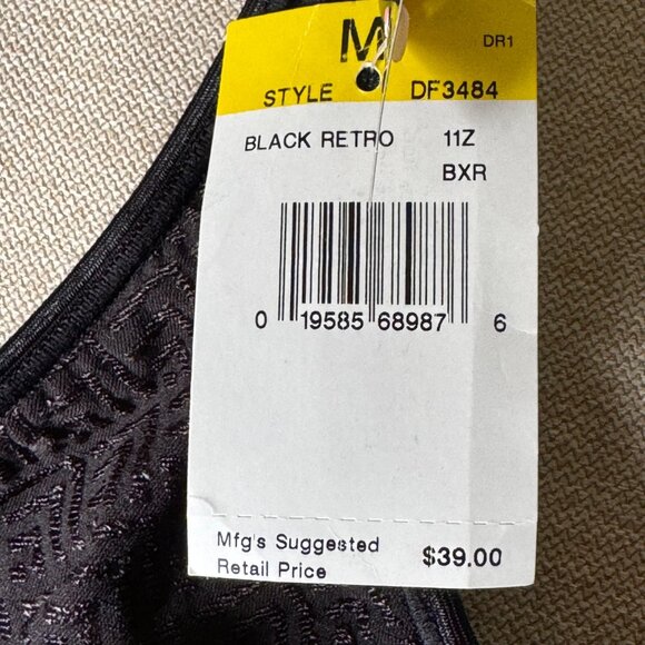 Bali Cool Comfort Black Retro Wirefree Bra Medium Stretch Fabric Comfort Flex Fi - Picture 3 of 10